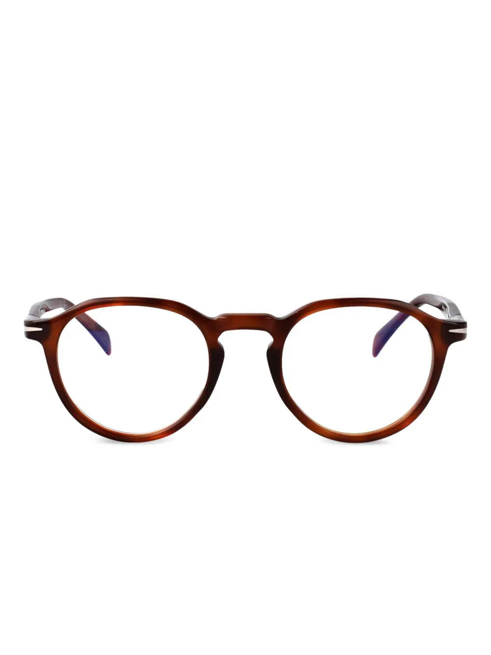 Eyewear by David Beckham round-frame glasses | Brown | Image 1