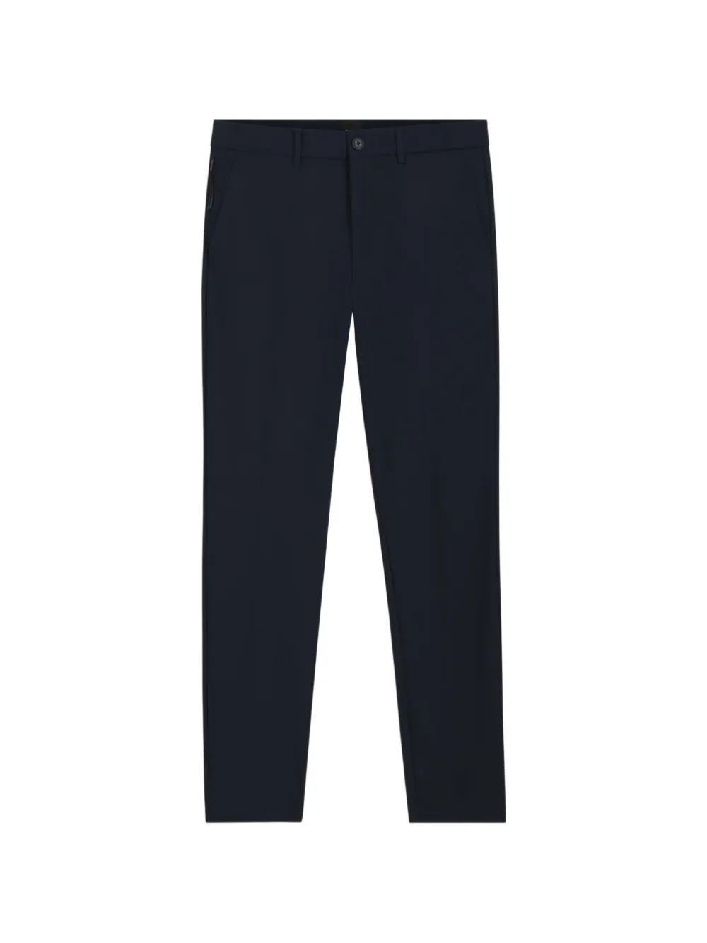 BOSS Straight broek van katoenblend Blauw