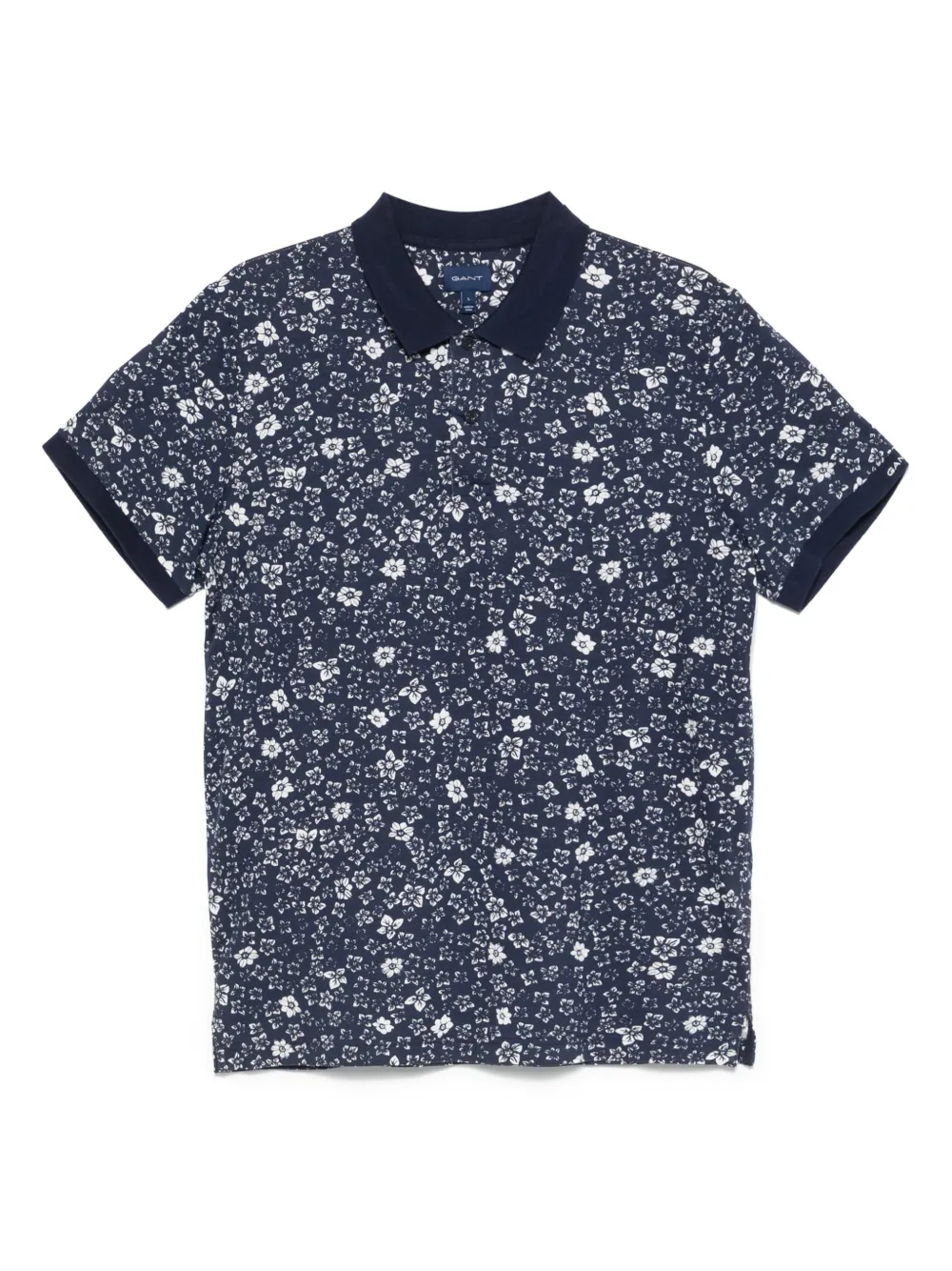 Gant Poloshirt mit Blumen-Print | Blau | Image 1