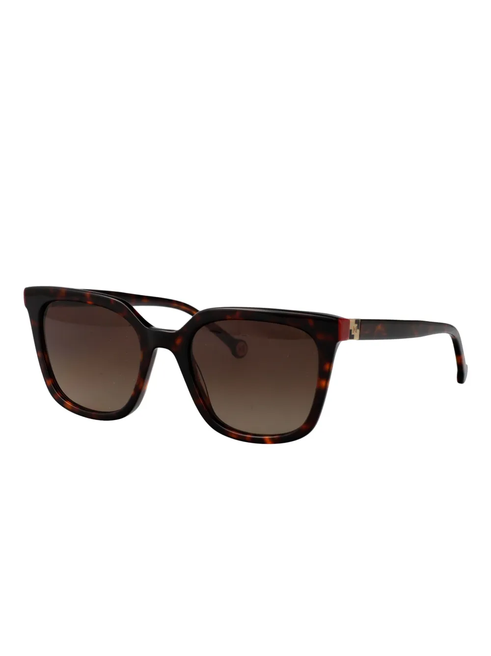 Carolina Herrera Her zonnebril met schilpadschild-design Bruin