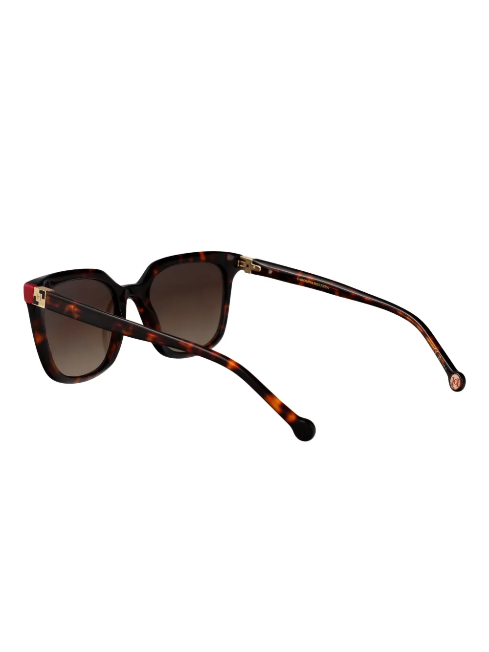 Carolina Herrera Her zonnebril met schilpadschild-design Bruin