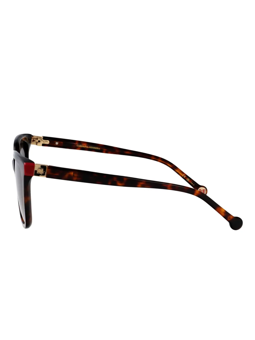 Carolina Herrera Her zonnebril met schilpadschild-design Bruin