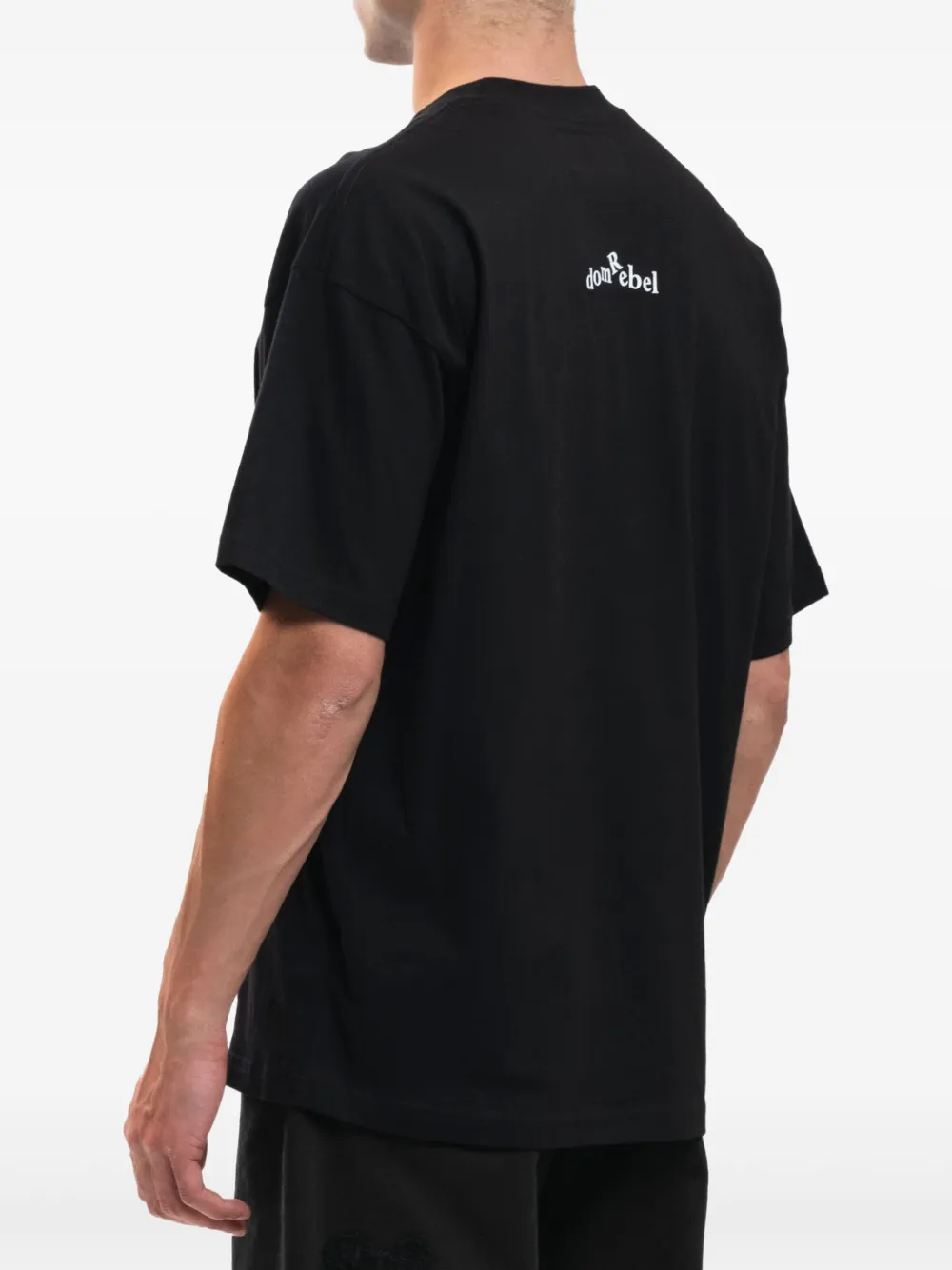 Domrebel Weekdays Printed T-shirt In Black