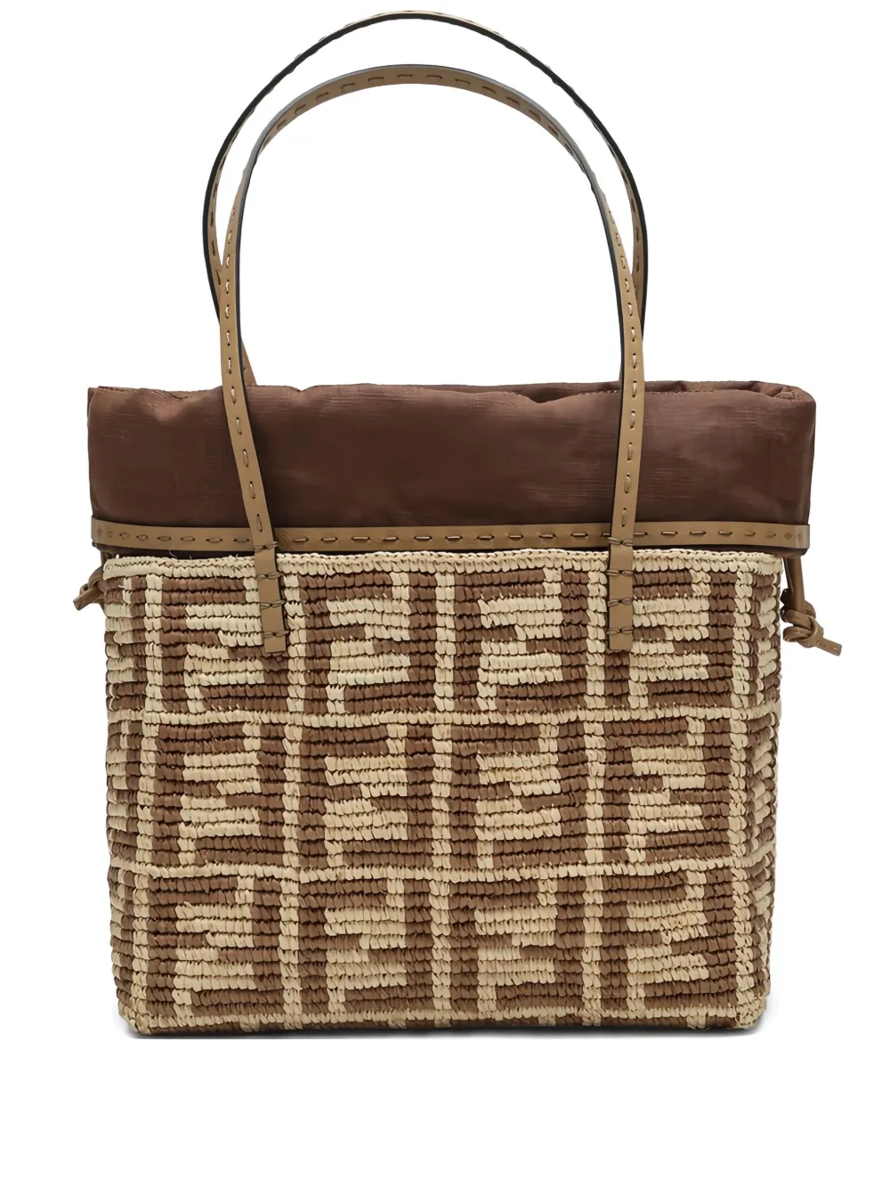 FENDI Shopper met jacquard Bruin