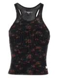 Alexander Wang floral-print ribbed top - Black