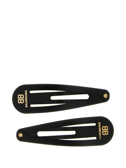 Balenciaga logo-embellished hair clips