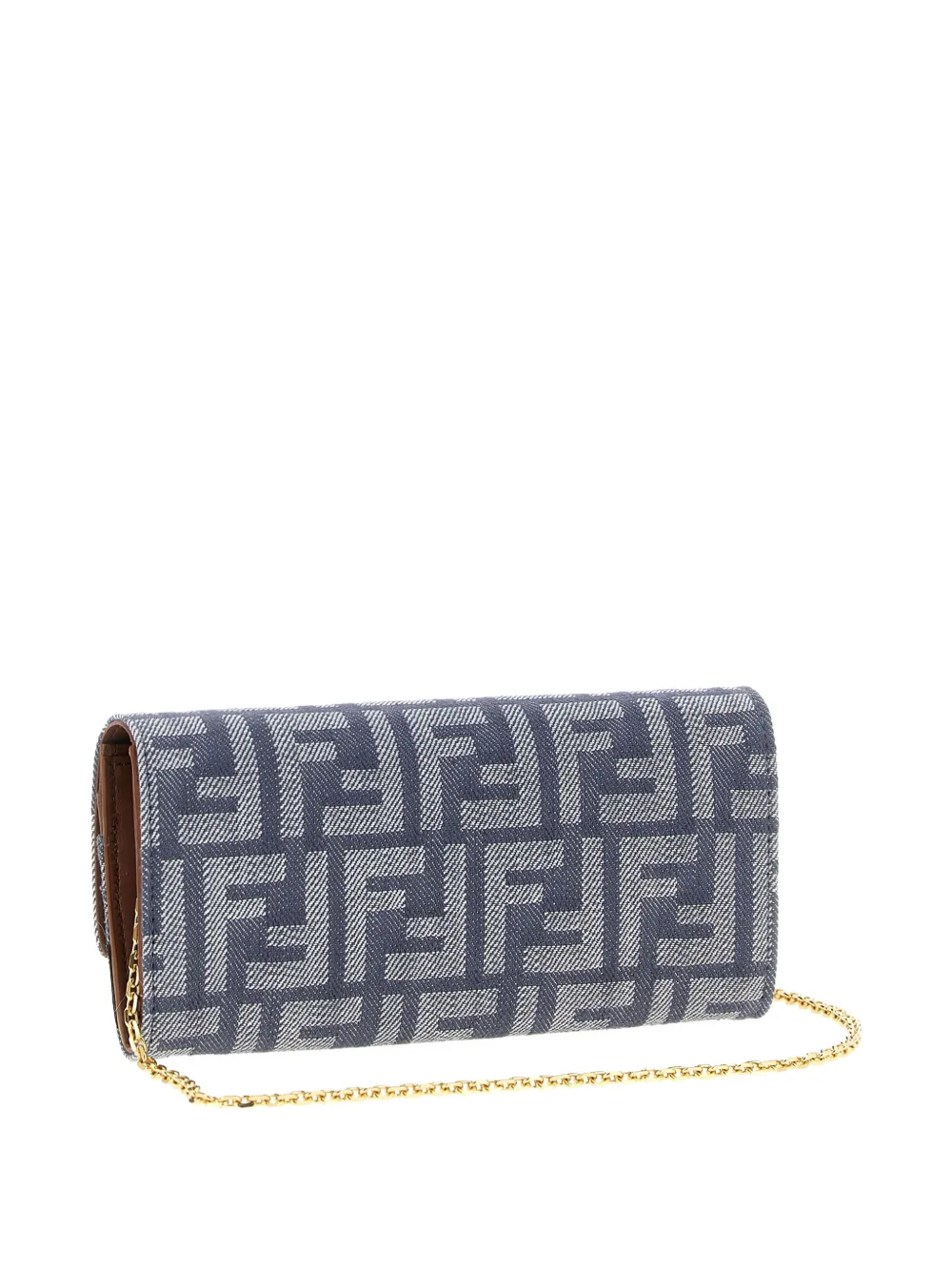 FENDI Continental Baguette clutch Blauw