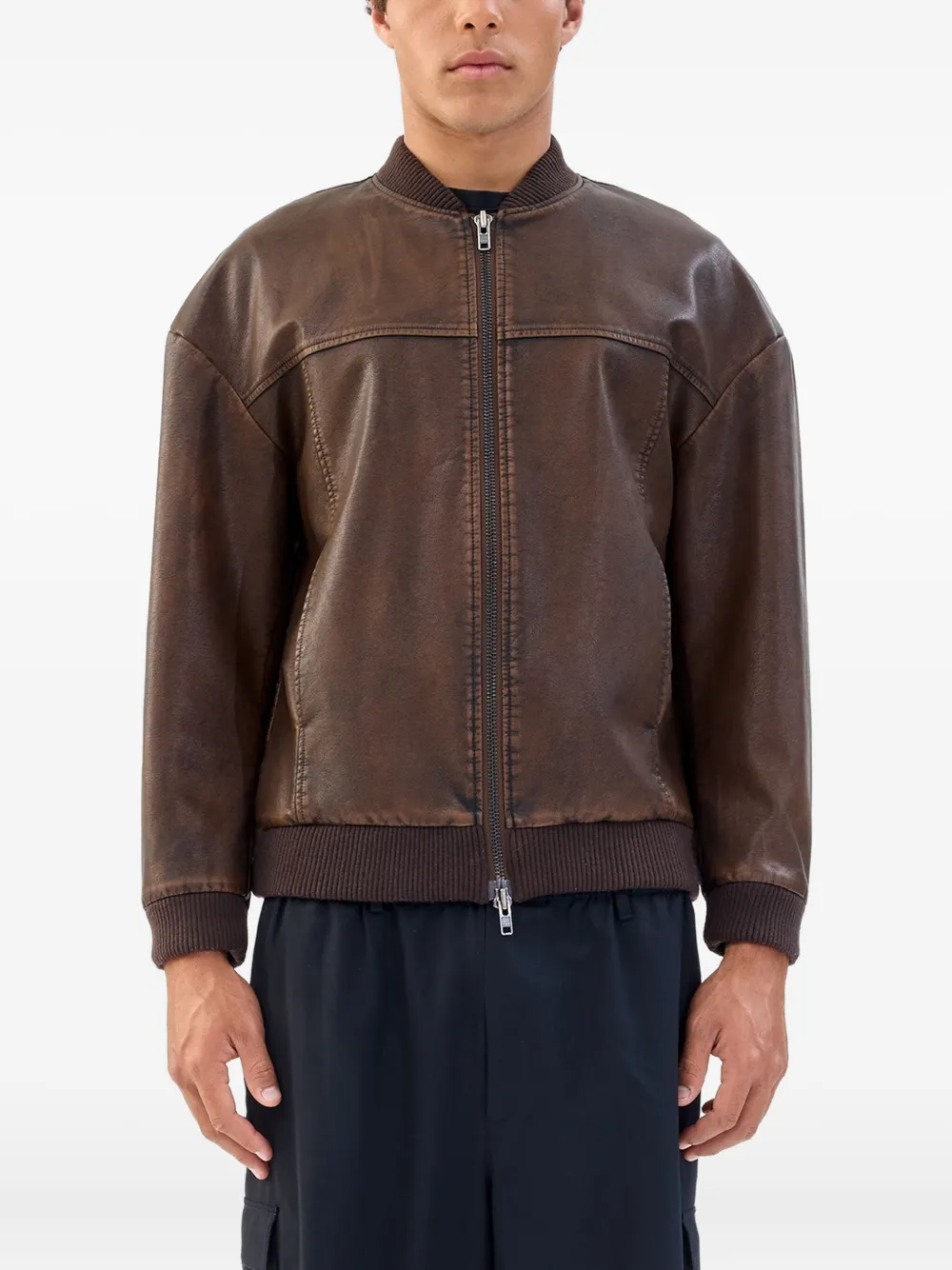 Unreal Fur boxy-fit bomber jacket Bruin
