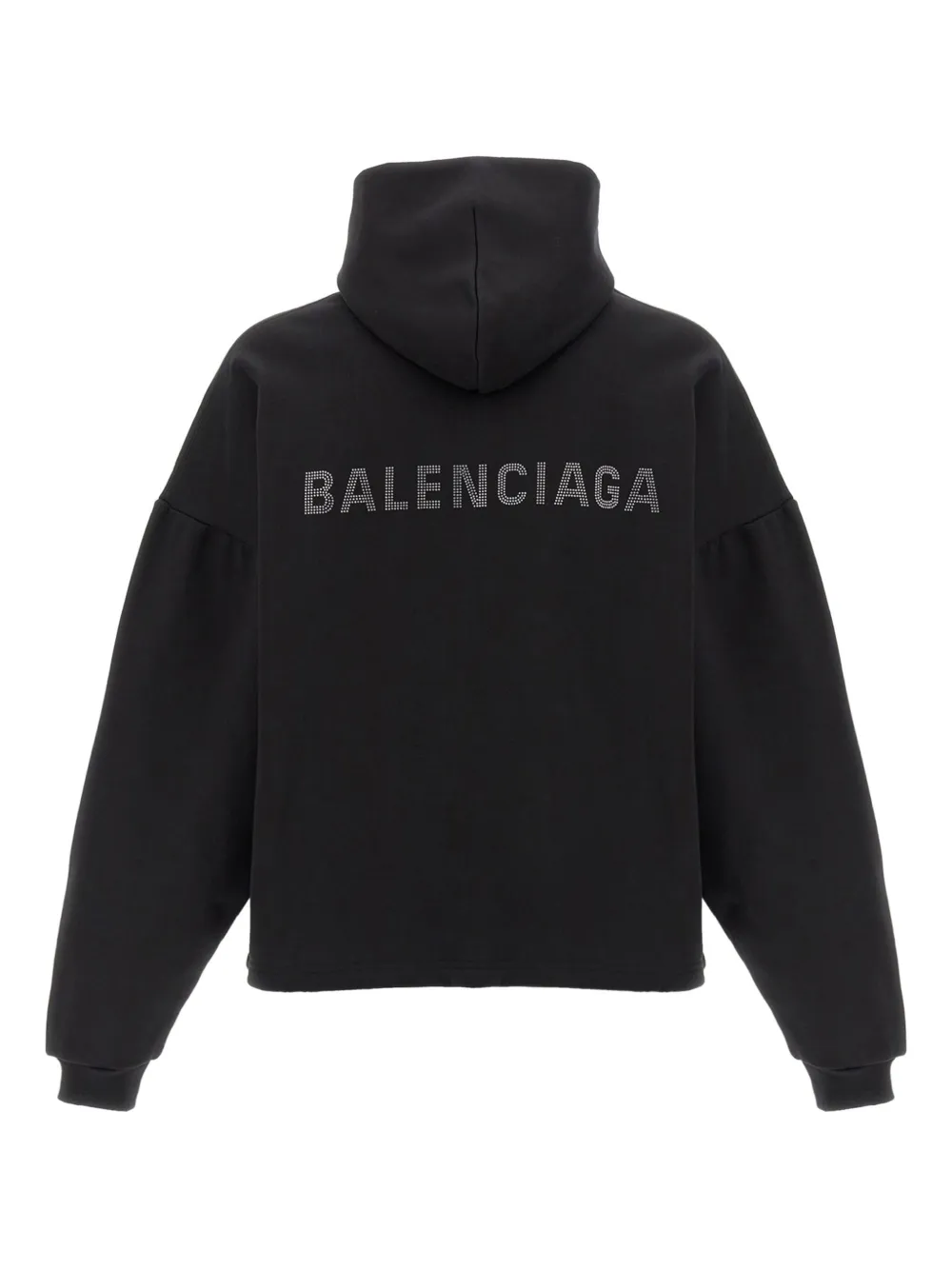 Balenciaga Hoodie met geborduurd logo - 1000 BLACK