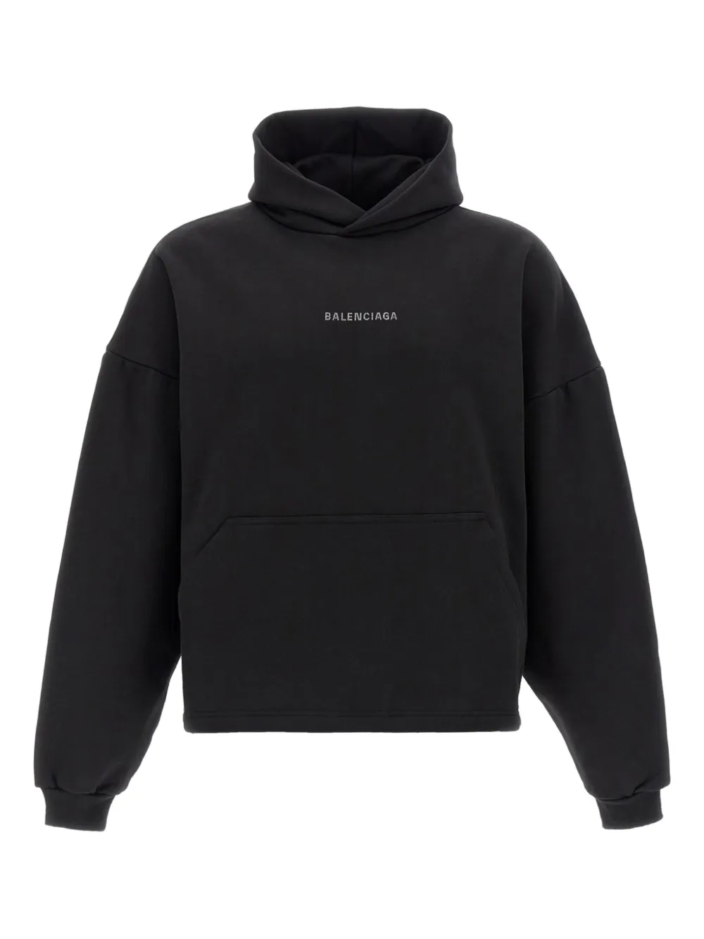 Balenciaga Hoodie met geborduurd logo 1000 BLACK