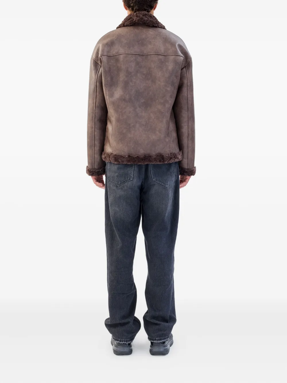 Unreal Fur faux fur-collar jacket Bruin