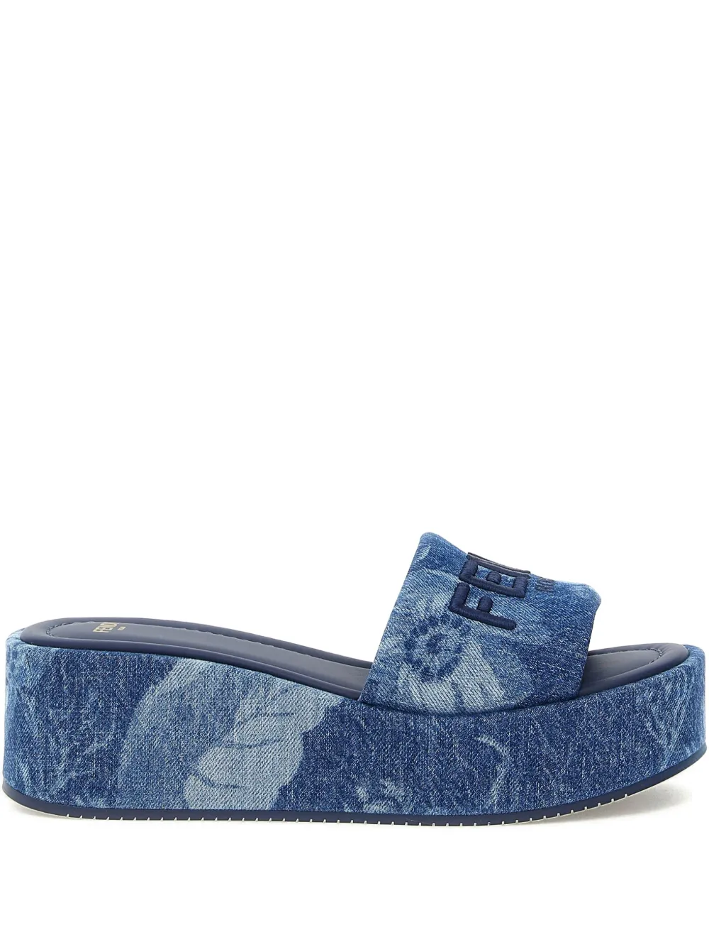 FENDI Sunshine platform sandals Blue