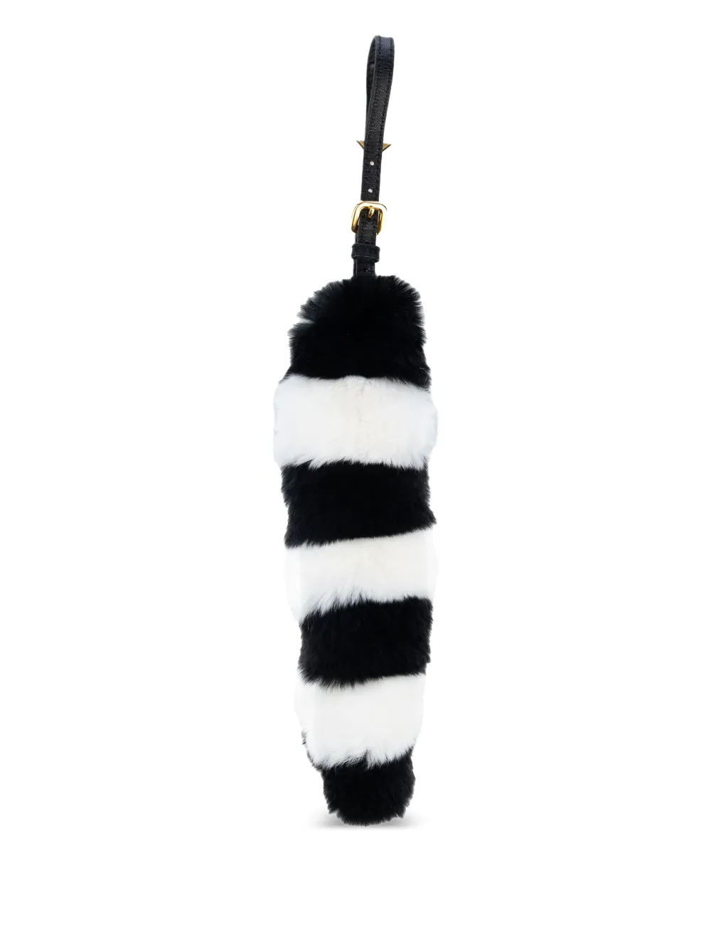 Prada Gestreifter Schlüsselanhänger aus Faux Fur | Accessoires | Image 2