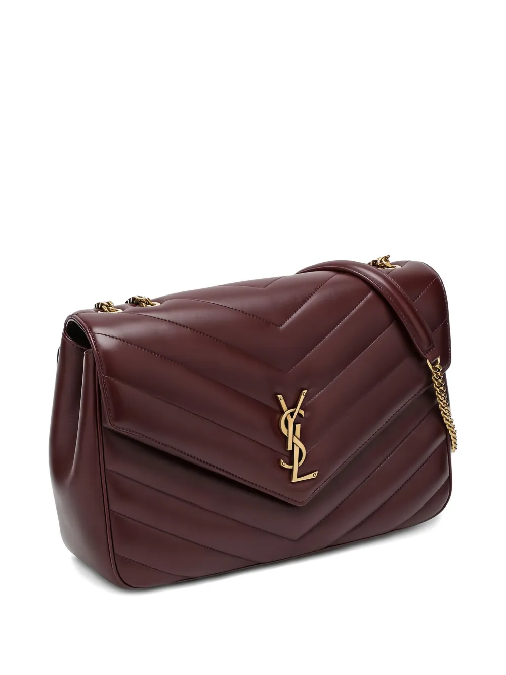 Saint Laurent Large Loulou Quilted Shoulder Bag In Red