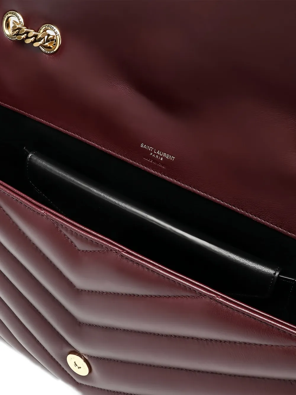 Saint Laurent Large Loulou Quilted Shoulder Bag In Red