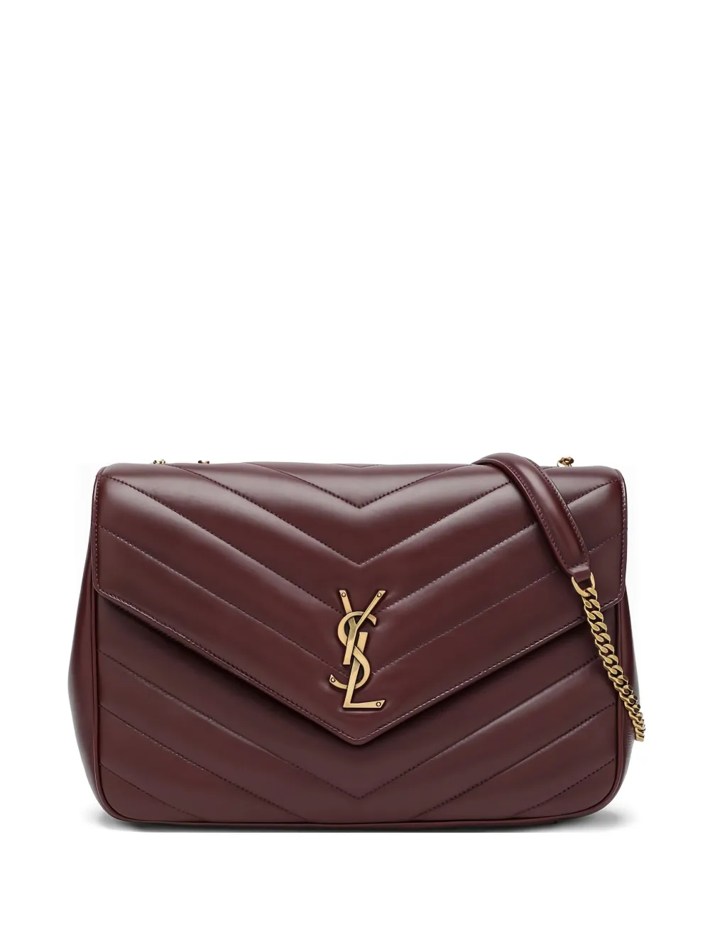 Saint Laurent Large Loulou Quilted Shoulder Bag In Red
