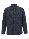FENDI monogram-pattern shirt jacket - Blue