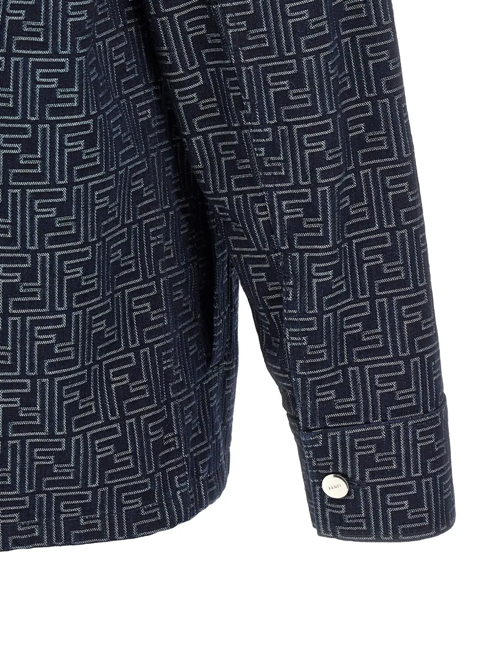 FENDI Shirtjack met monogram-print Blauw