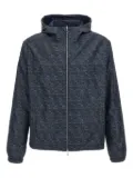 FENDI patterned hooded jacket - Blue