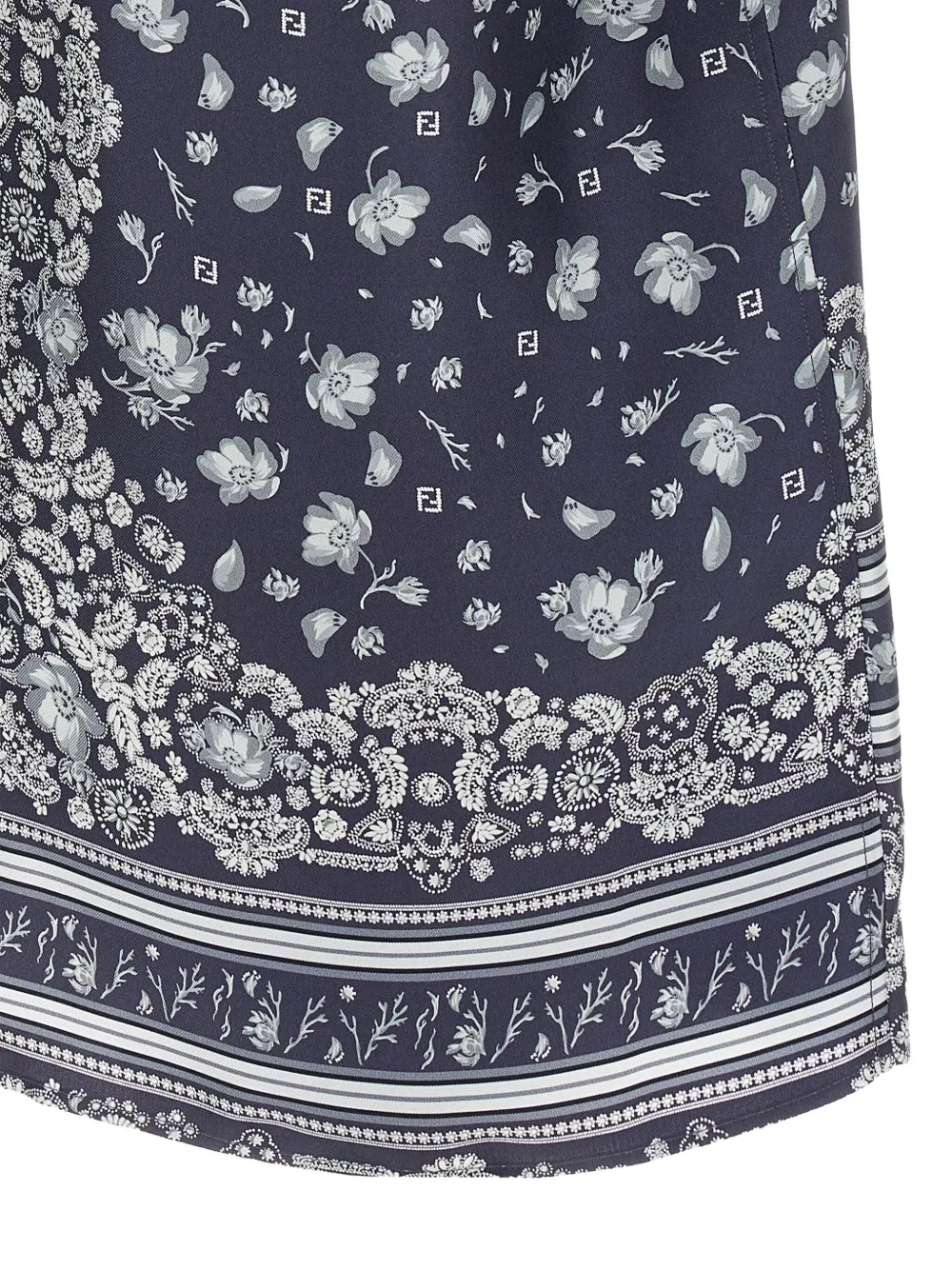 FENDI Overhemd met paisley-print Blauw