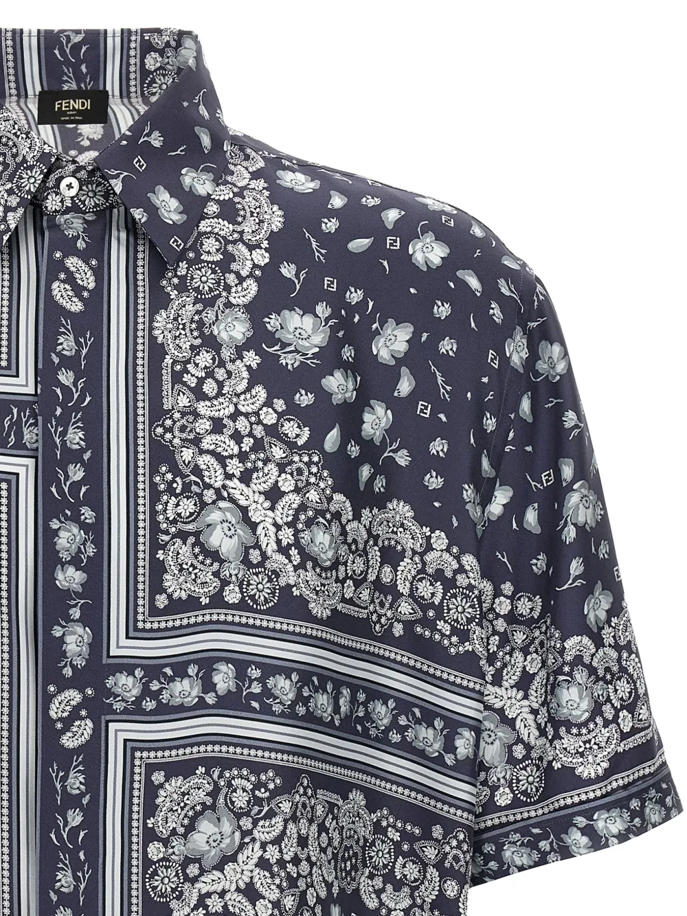 FENDI Overhemd met paisley-print Blauw