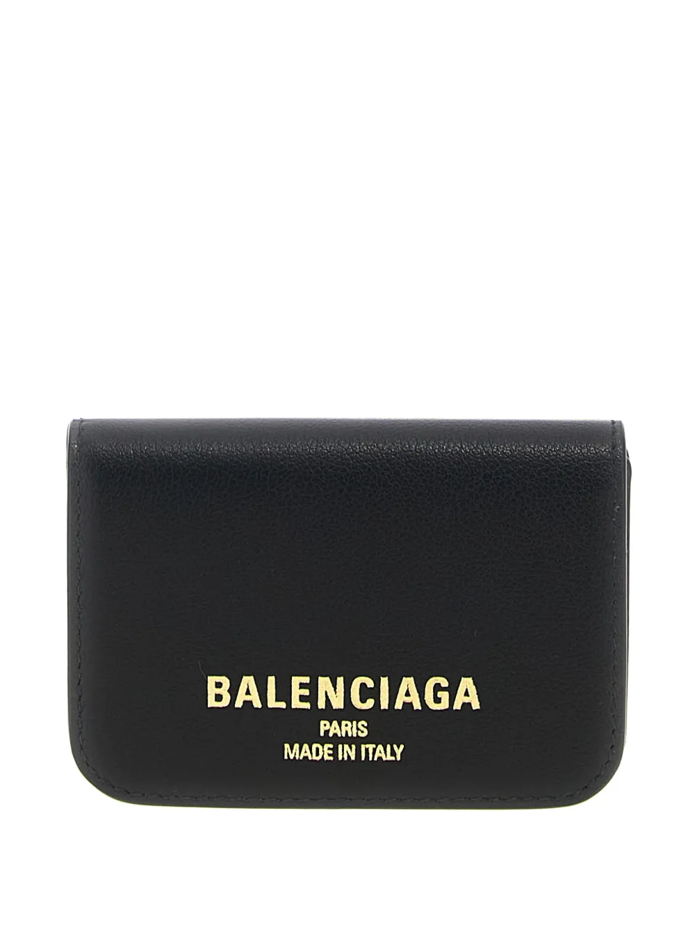 Balenciaga logo-print leather cardholder Zwart
