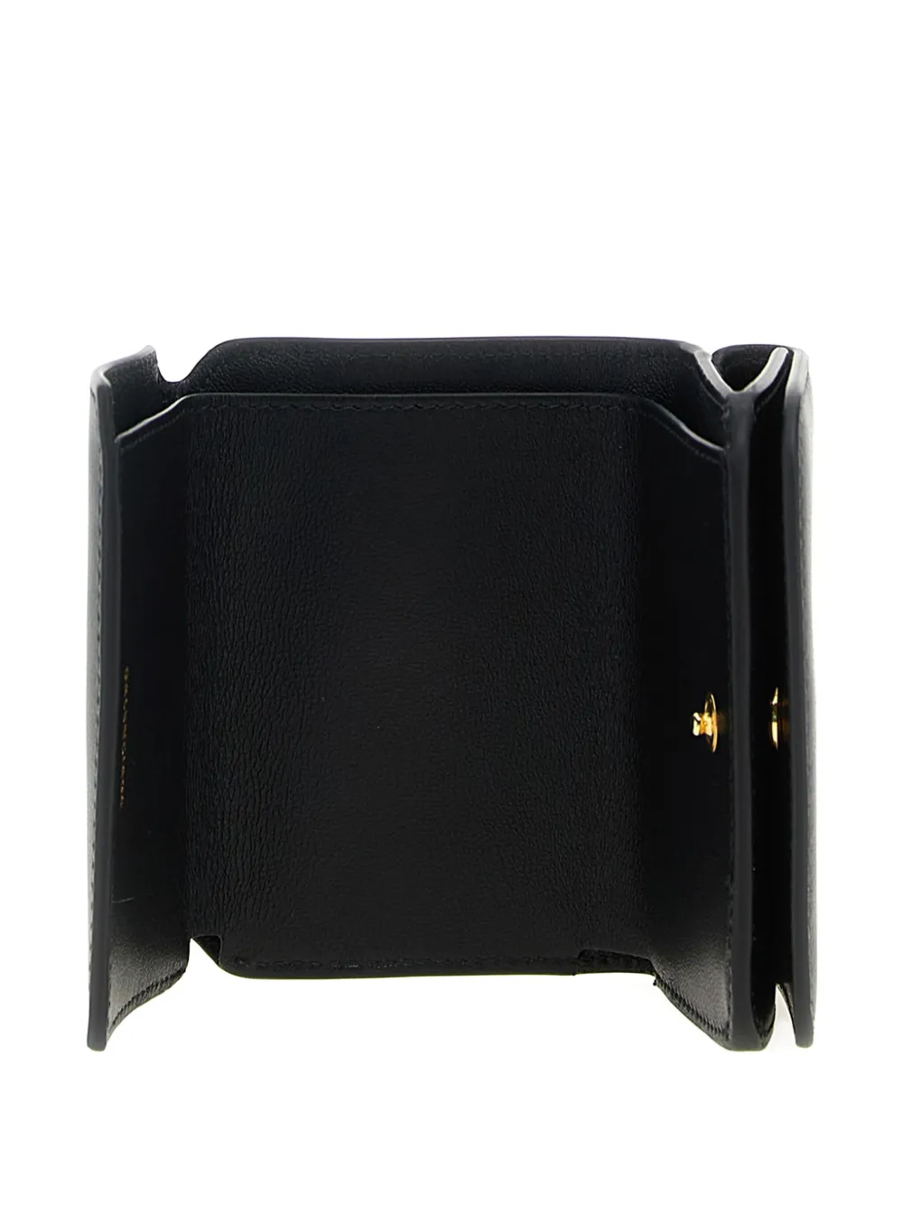 Balenciaga logo-print leather cardholder Zwart