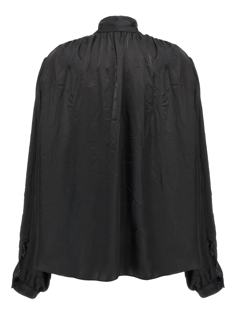 Balenciaga Blouse met gestrikte hals - Zwart