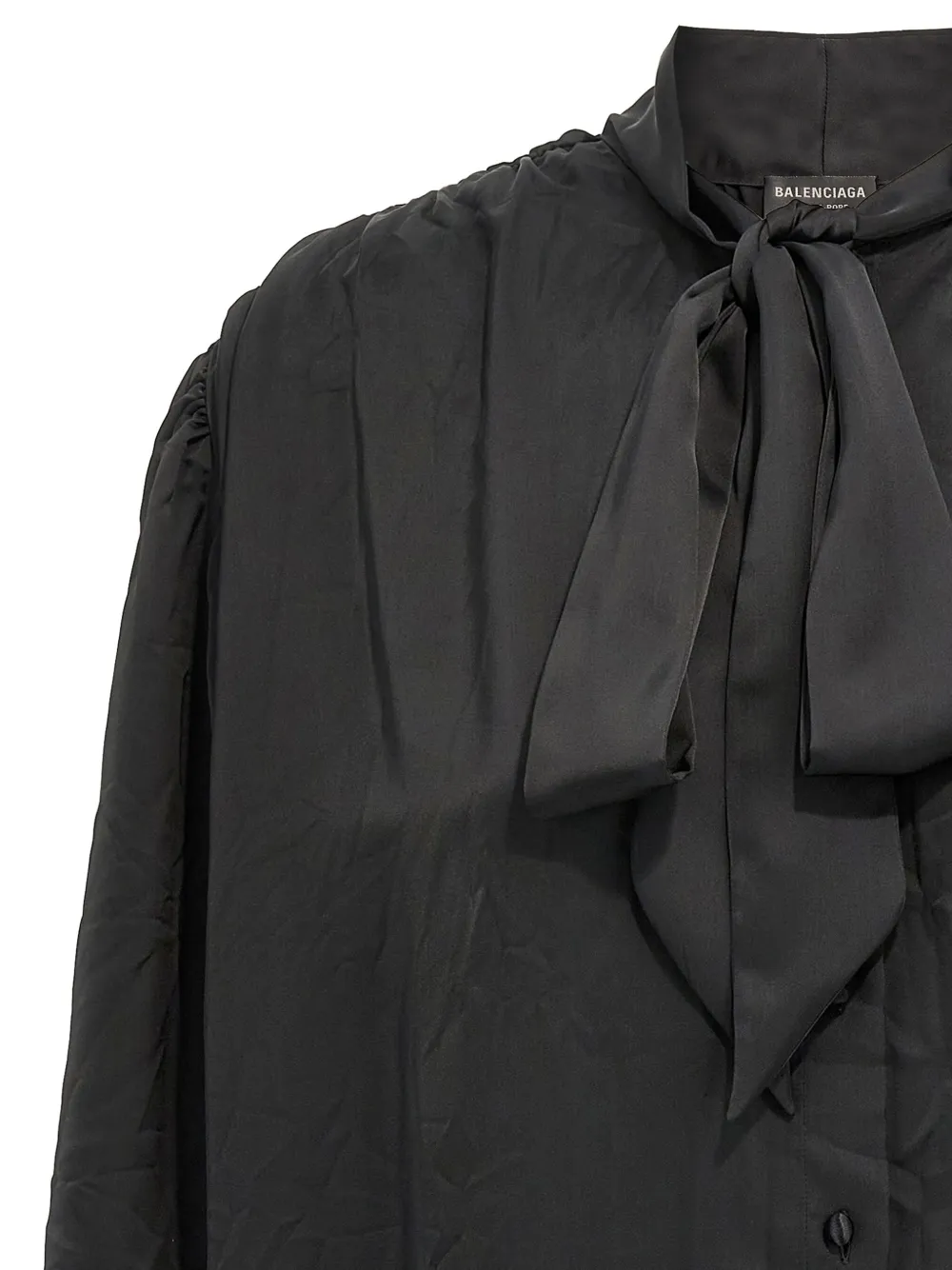 Balenciaga Blouse met gestrikte hals Zwart