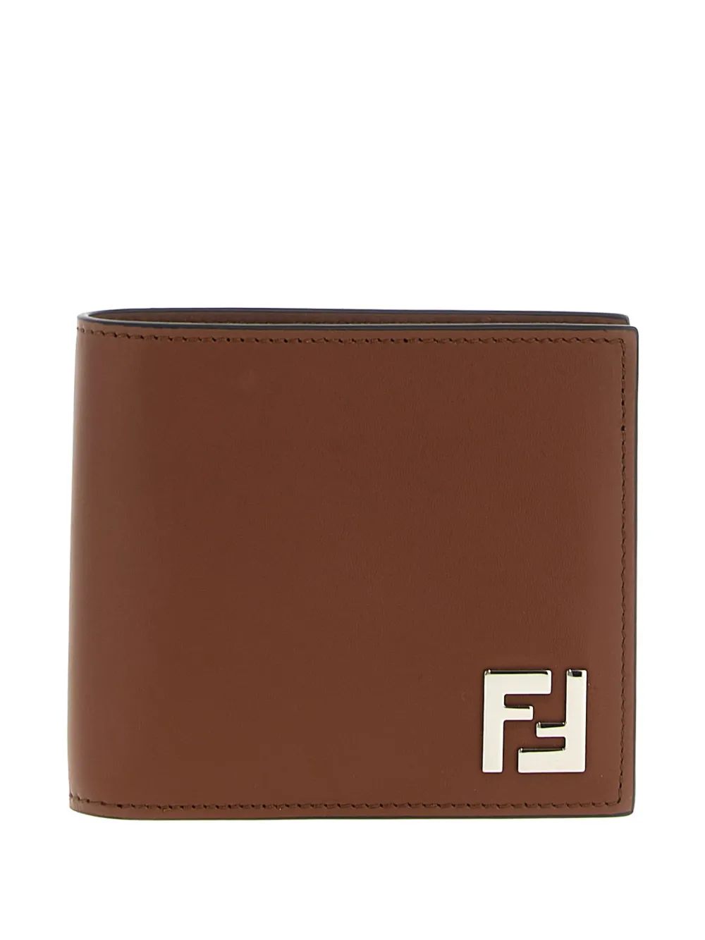 FENDI Squared FF leather wallet | Brown | Image 1
