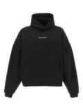 Balenciaga logo-lettering hoodie - Black