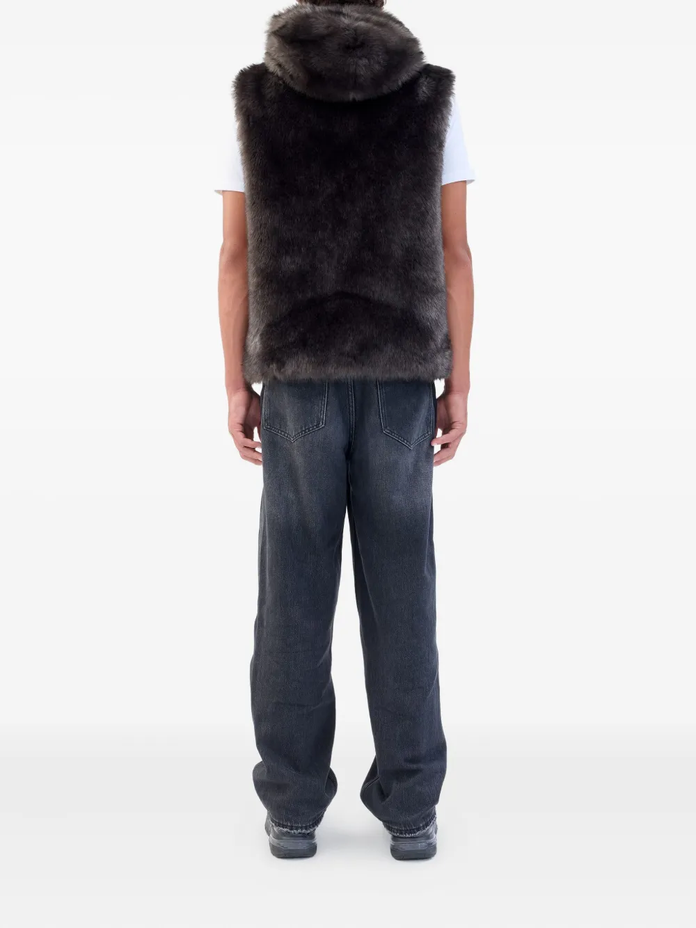 Unreal Fur faux-fur hooded jacket Grijs