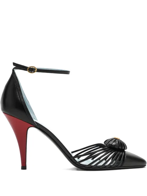 Valentino Garavani 85mm strapped heart-detail heeled pumps