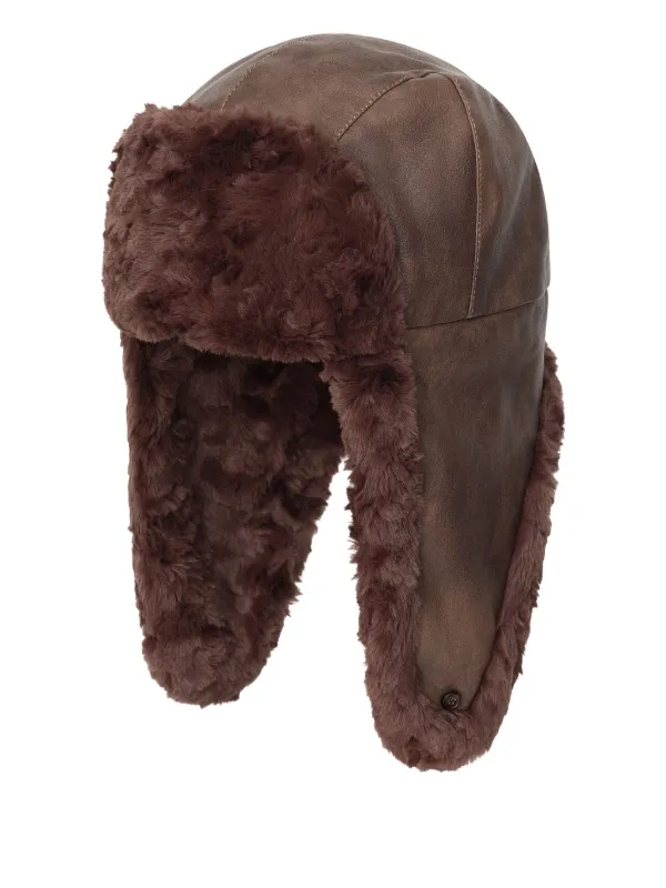 Unreal Fur Amelia Shearling Hat | Brown | FARFETCH display picture 1