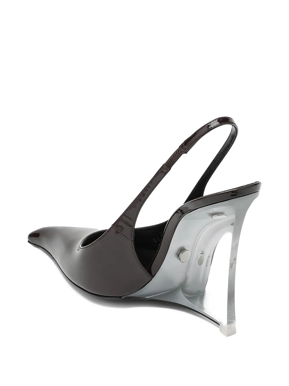 Saint Laurent 110mm Patent-leather Slingback Pumps In Multi