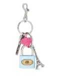 Balenciaga padlock charm keyring - Silver