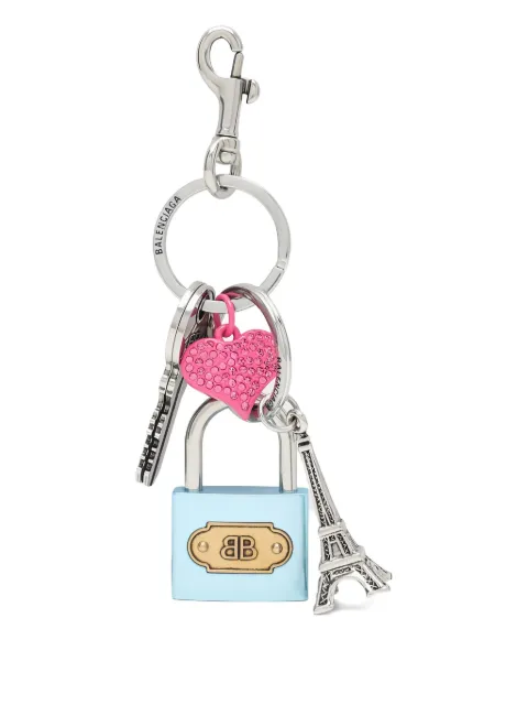 Balenciaga padlock charm keyring