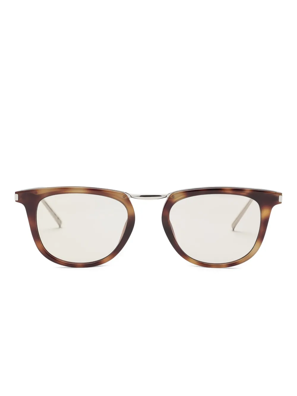 Saint Laurent Eyewear Zonnebril met schildpadschild-design Bruin