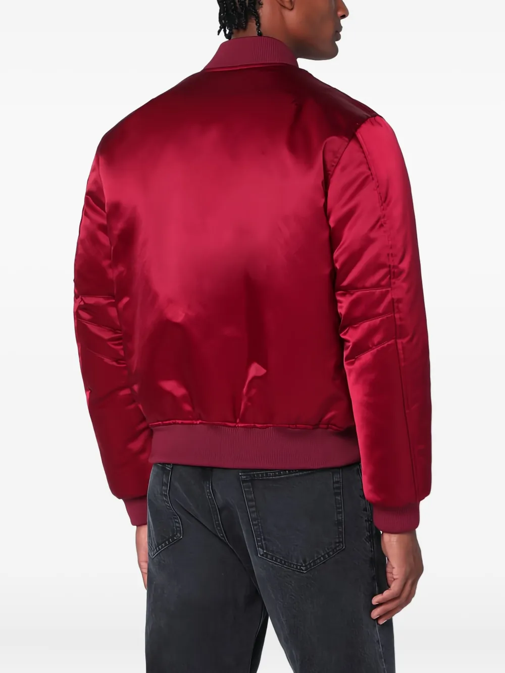 Gucci Satijnen bomberjack Rood