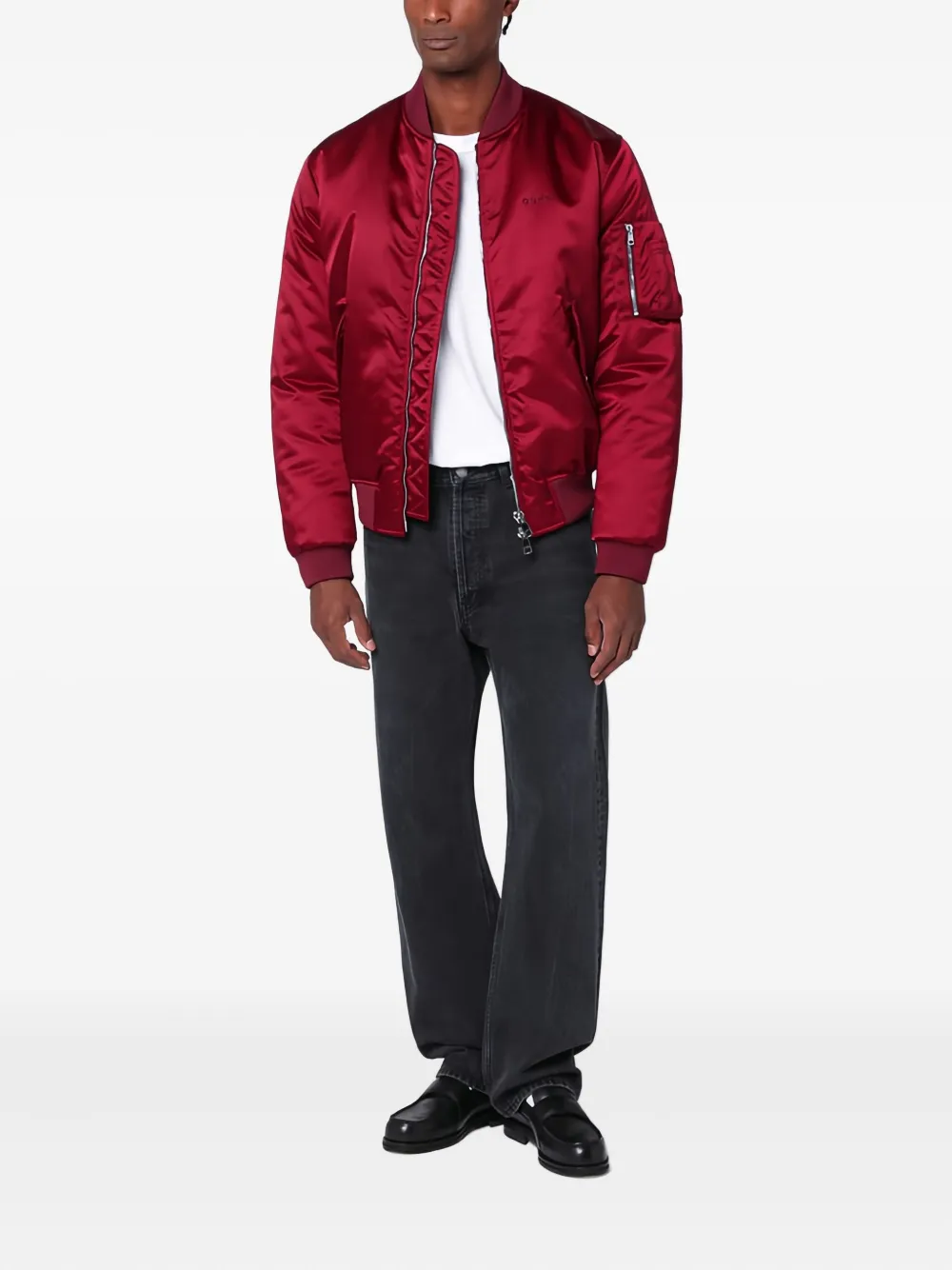 Gucci Satijnen bomberjack Rood