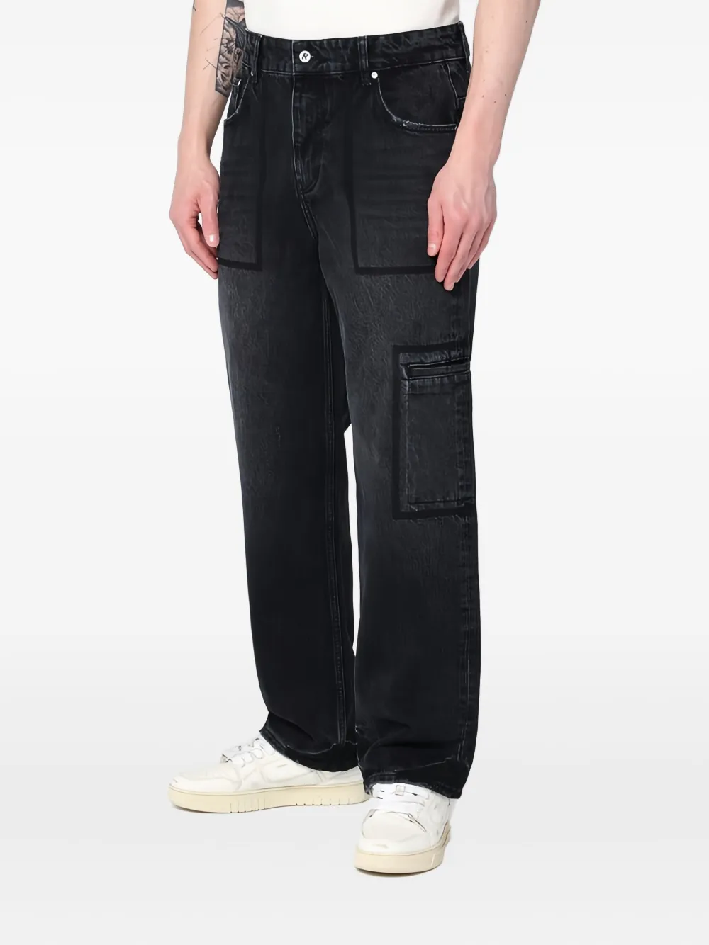 Represent Jeans met cargo zak Zwart