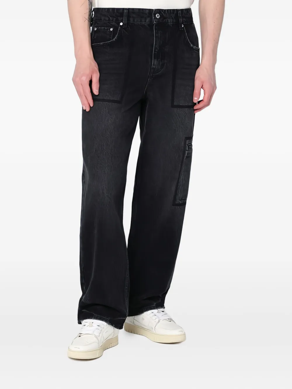Represent Jeans met cargo zak Zwart