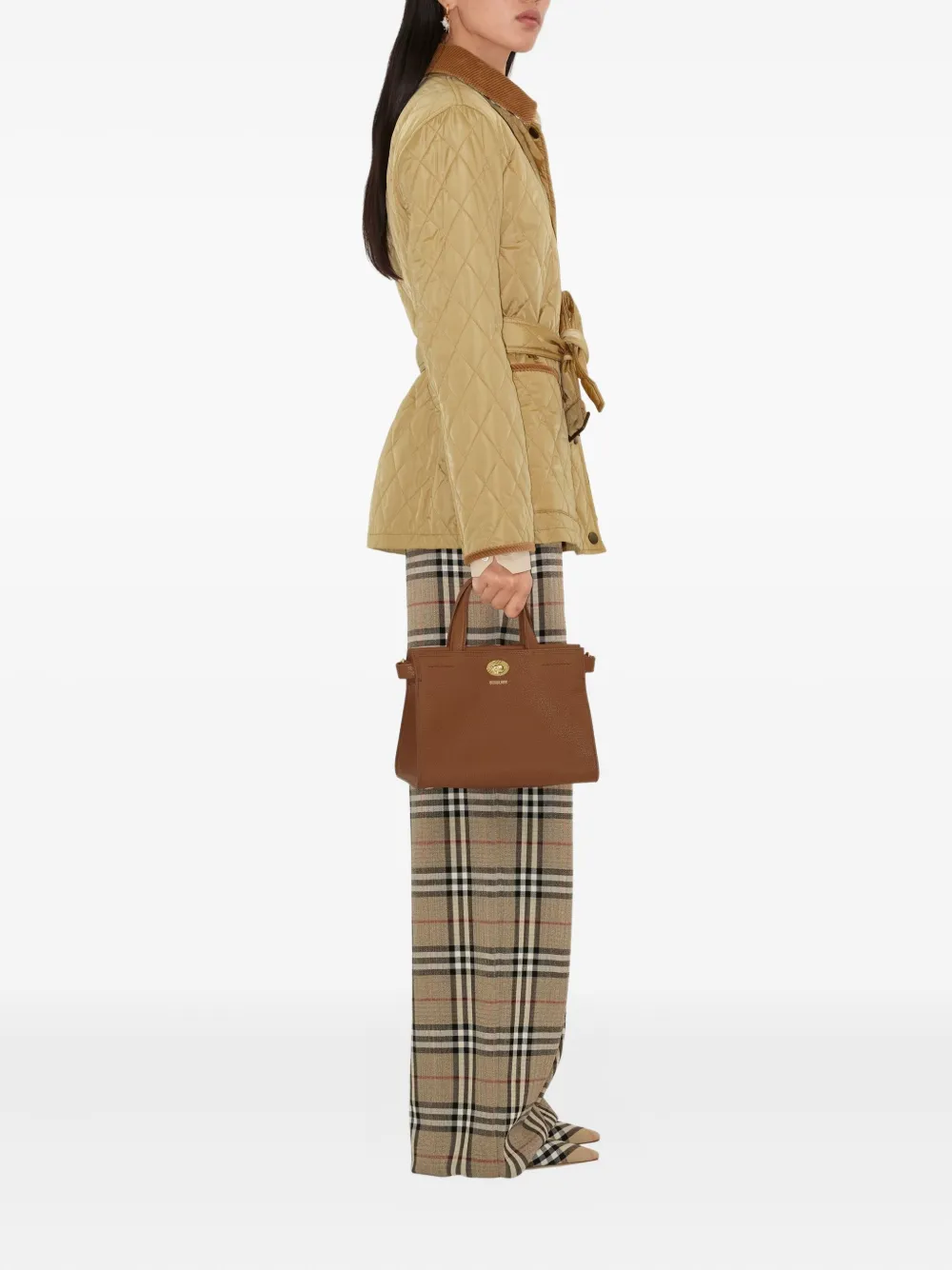 Burberry Gewatteerd bikerjack Beige