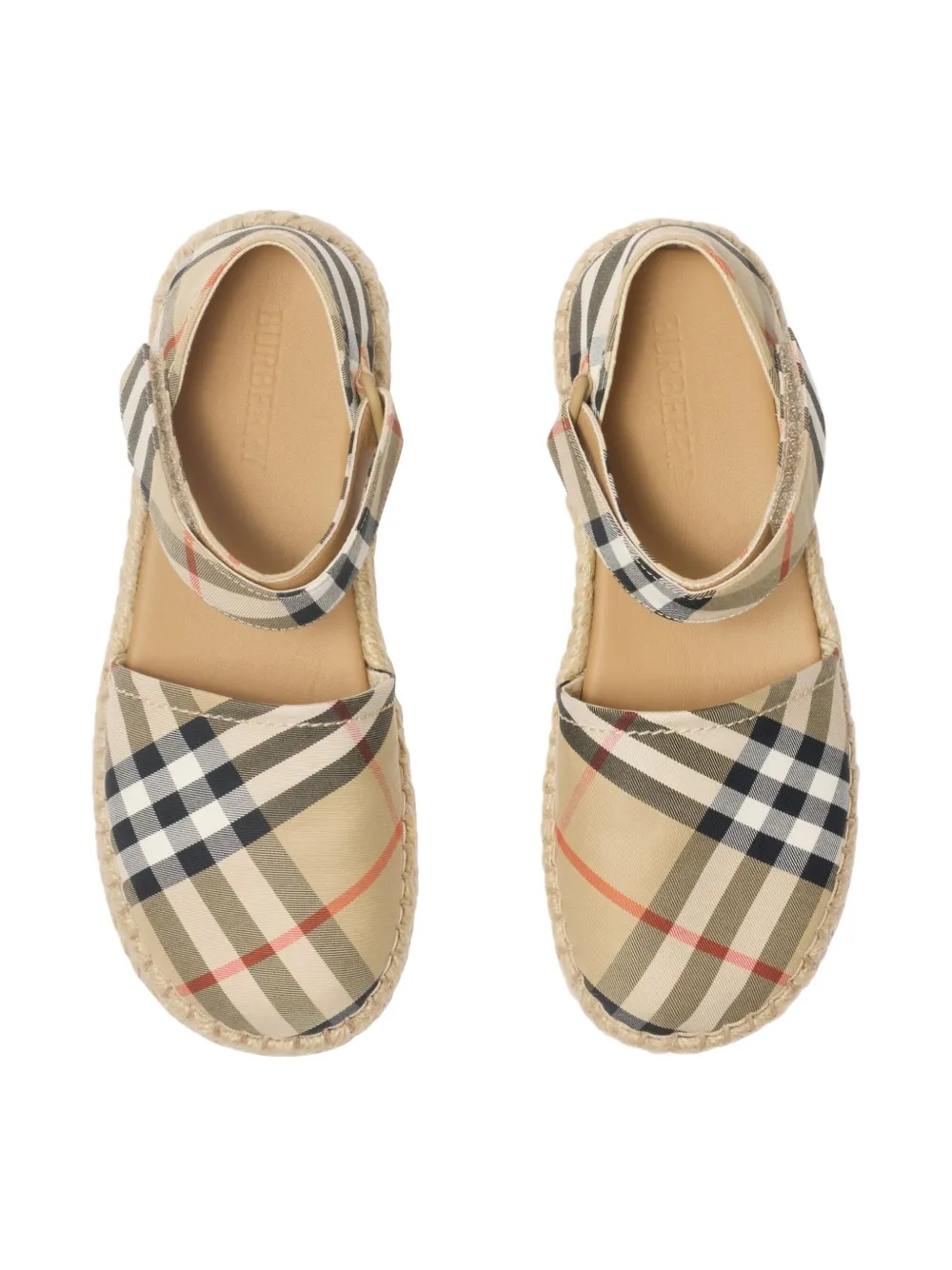 Burberry Kids Geruite espadrilles Beige