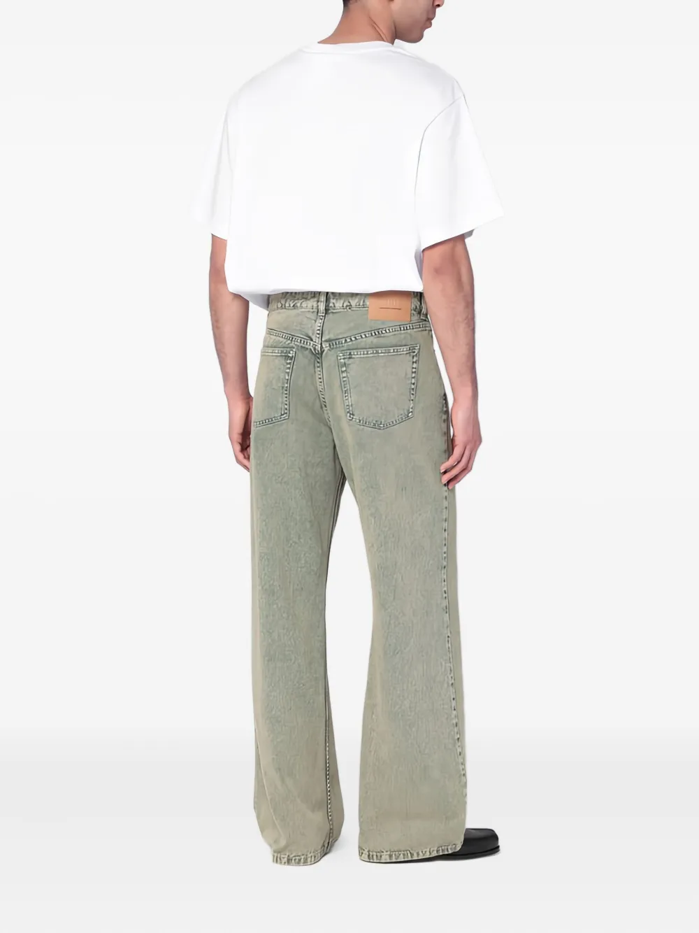 AMI Paris Jeans met vervaagd effect Groen