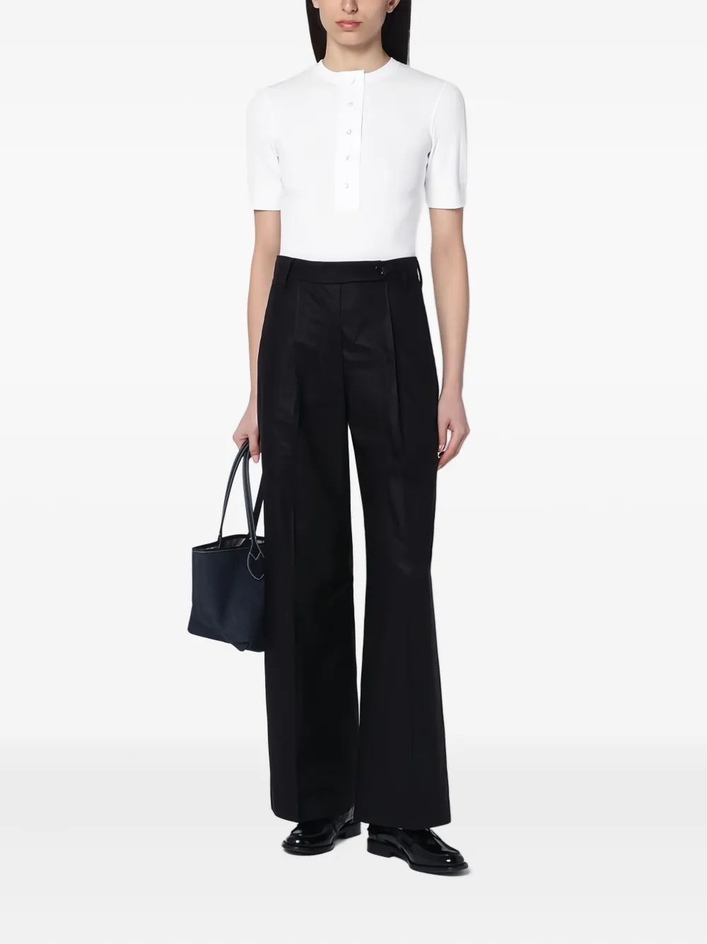 Department 5 Broek met geplooid detail - Zwart