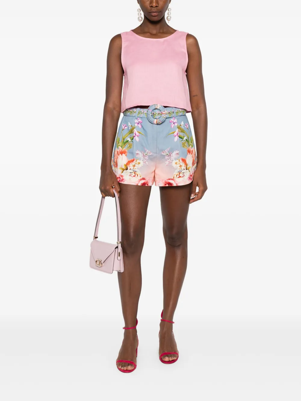 Hemant And Nandita floral-print belted shorts | Short Shorts | Image 2