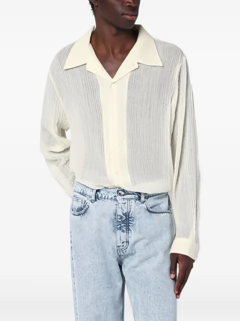 Séfr textured long-sleeved shirt