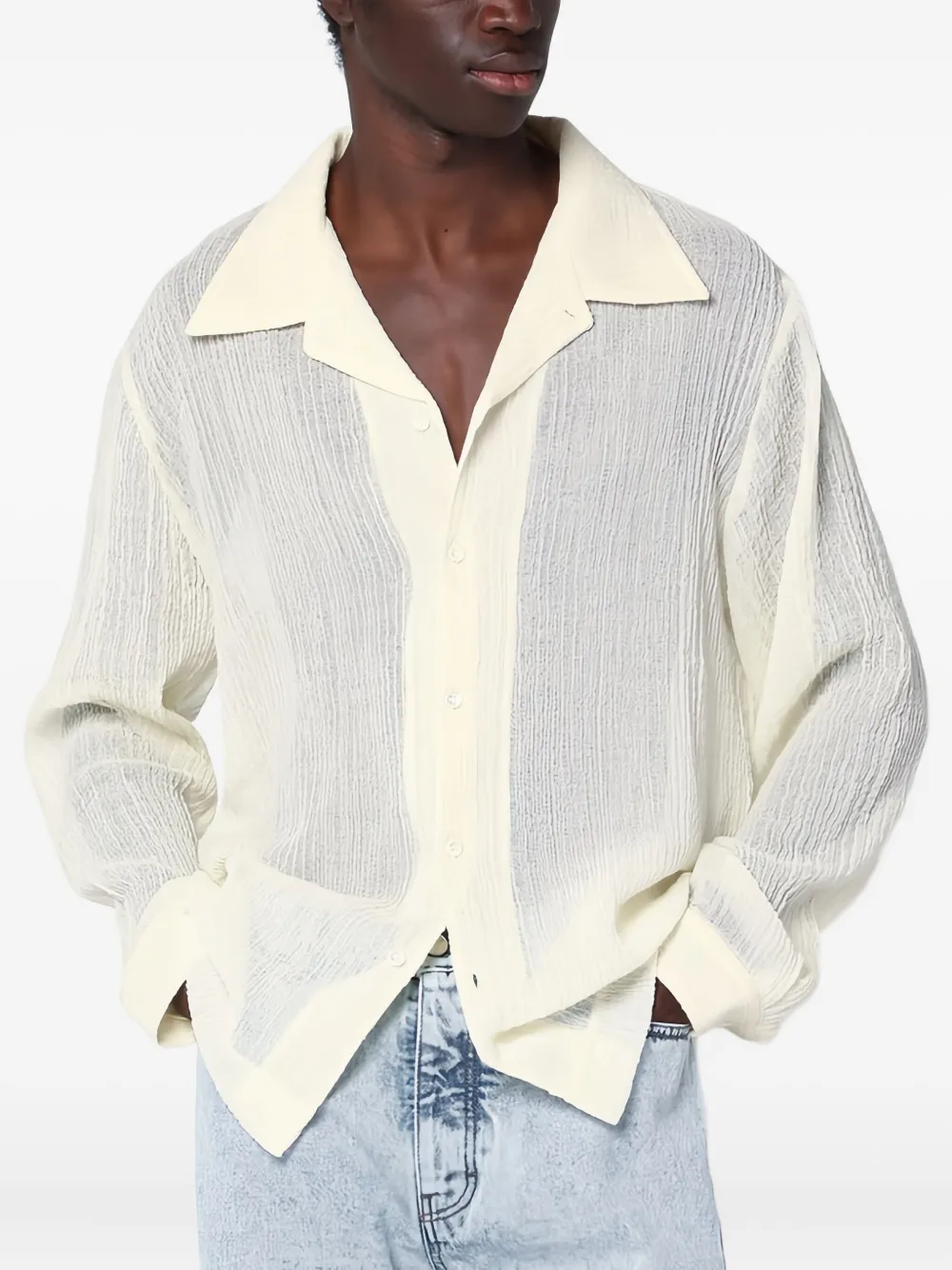 Séfr textured long-sleeved shirt | Image 2