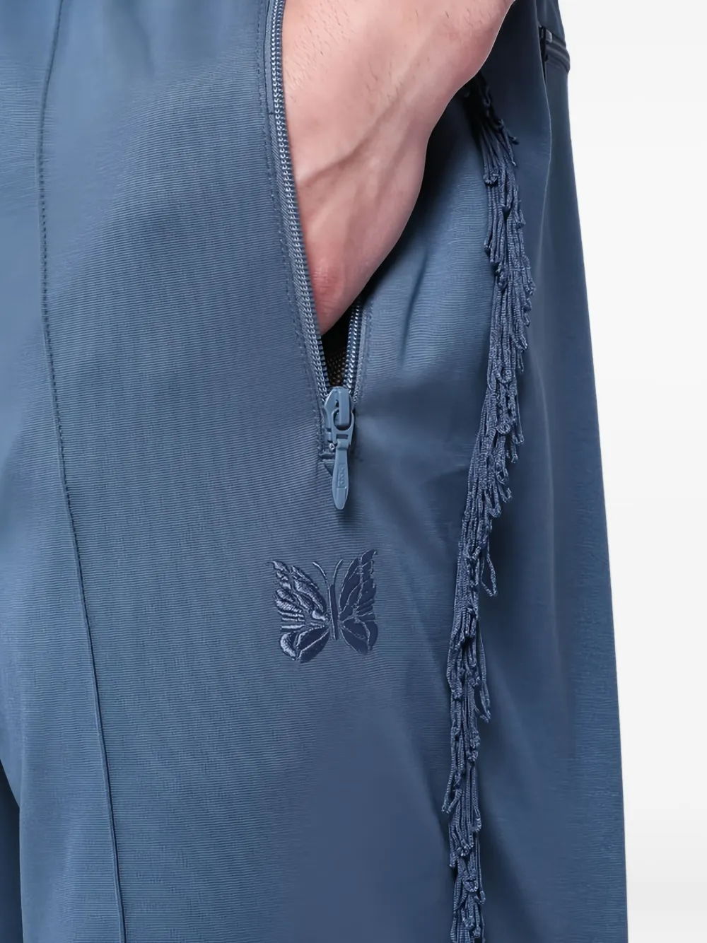 Needles Broek met franje detail Blauw